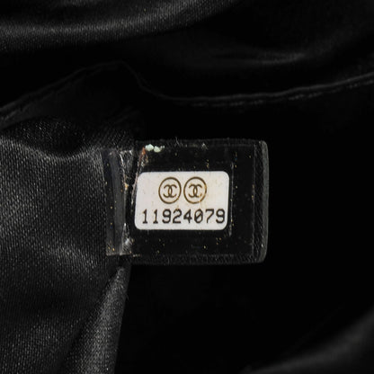 Chanel Satin Quilted Flap Clutch Black 7 of 7