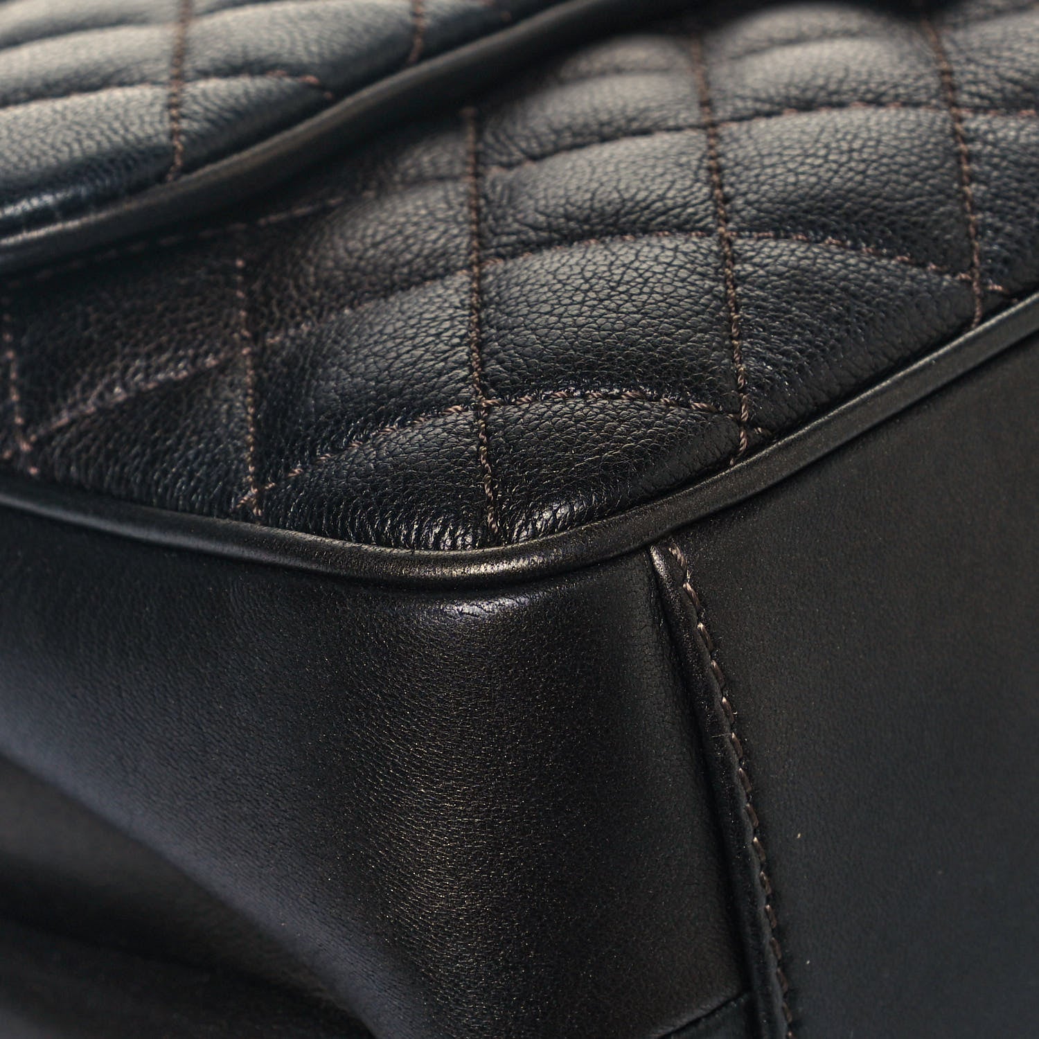 Chanel Metallic Goatskin Quilted Medium Rock In Rome Flap Charcoal 10 of 14