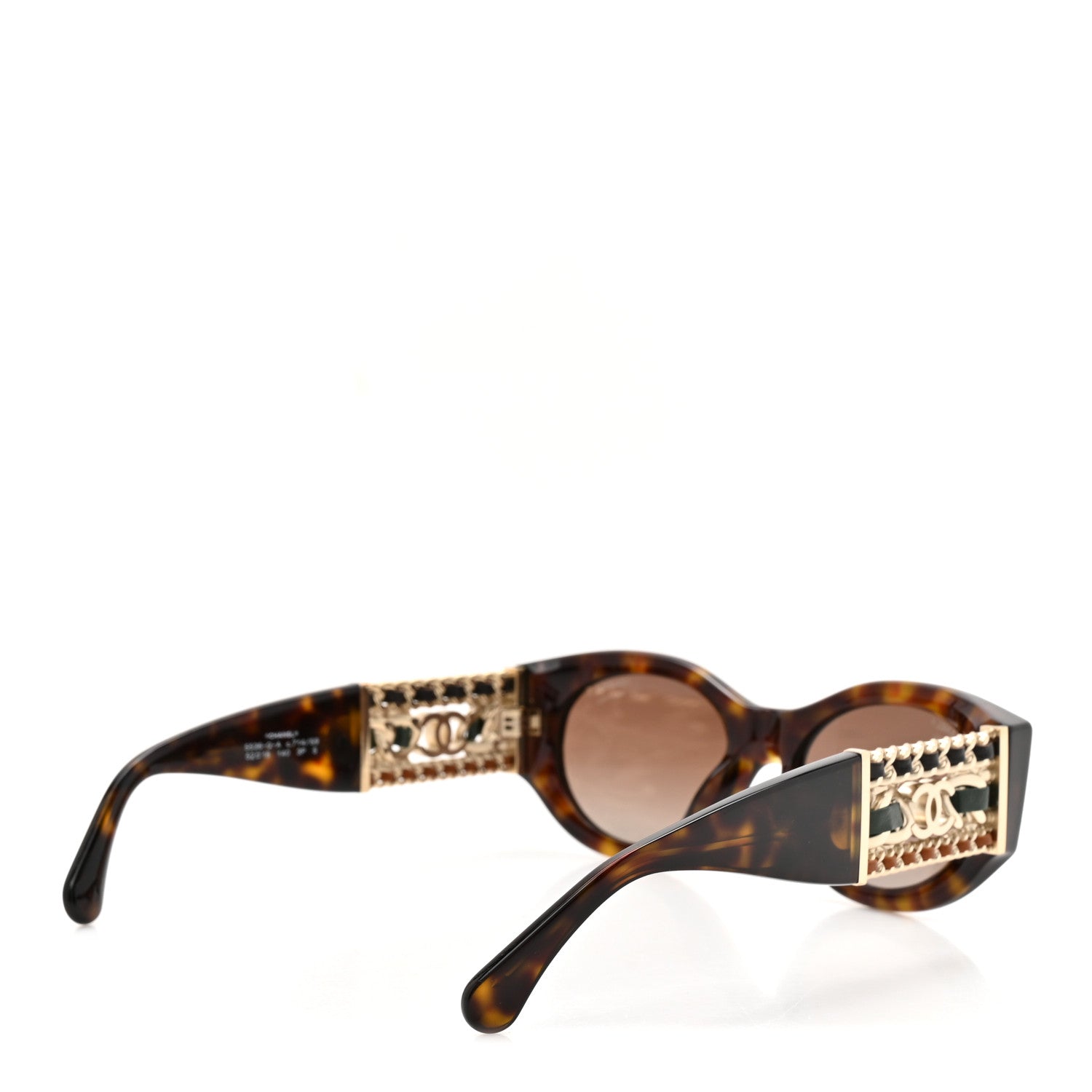 Chanel Acetate Calfskin Chain Polarized CC Sunglasses 5536-Q-A