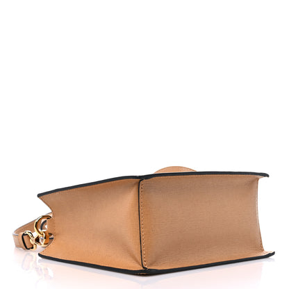 Versace Saffiano Virtus Top Handle Shoulder Bag Camel 4 of 10