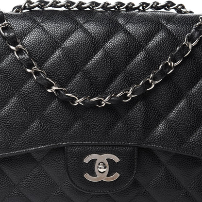 Chanel Caviar Quilted Jumbo Single Flap Black 17 of 17