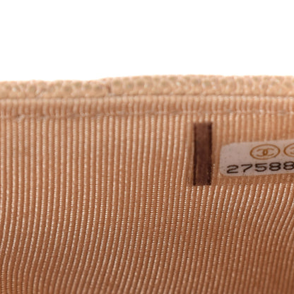 Chanel Iridescent Caviar Quilted Wallet On Chain WOC Beige 12 of 14