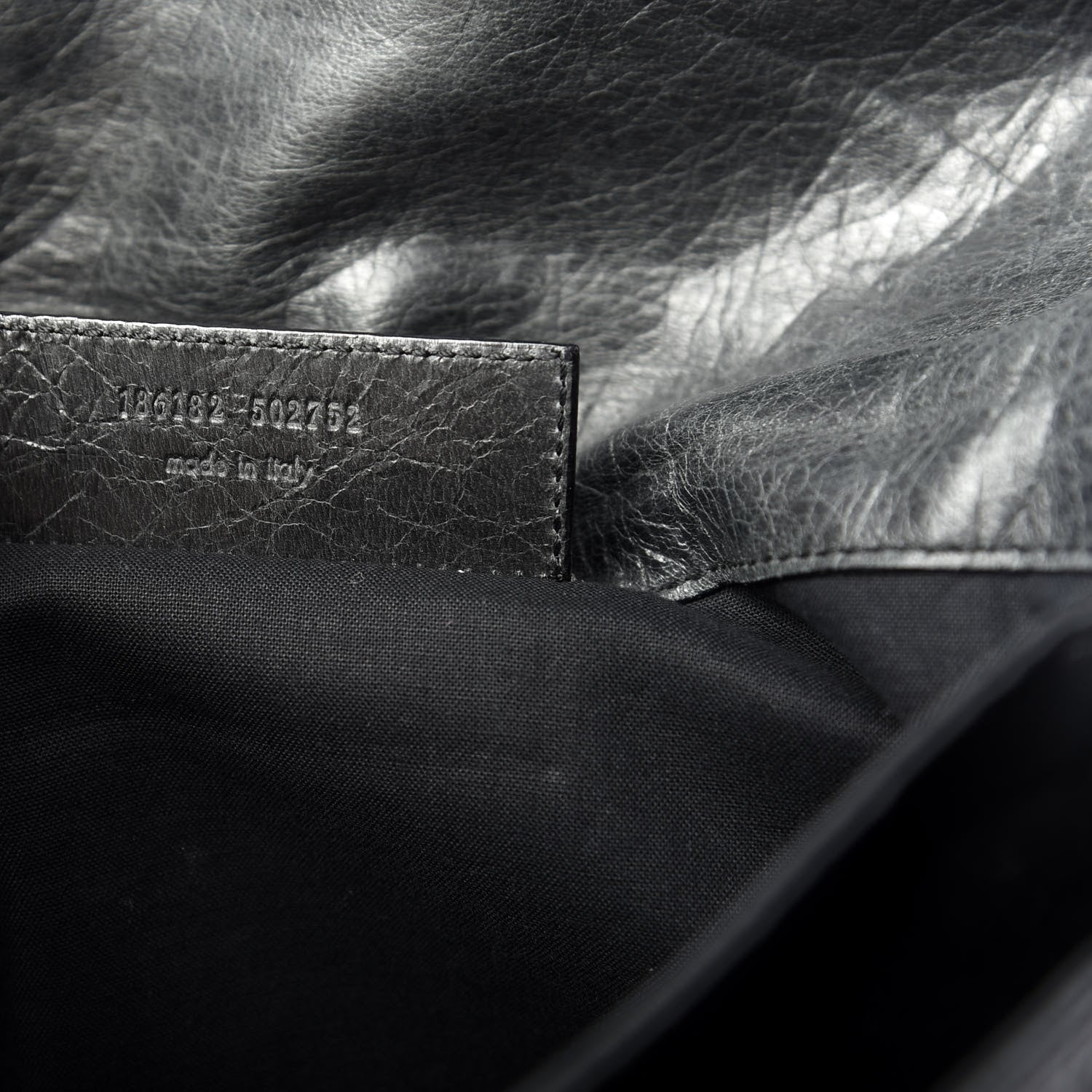 Balenciaga Agneau Giant 21 Gold Hardware Envelope Clutch Black 9 of 10