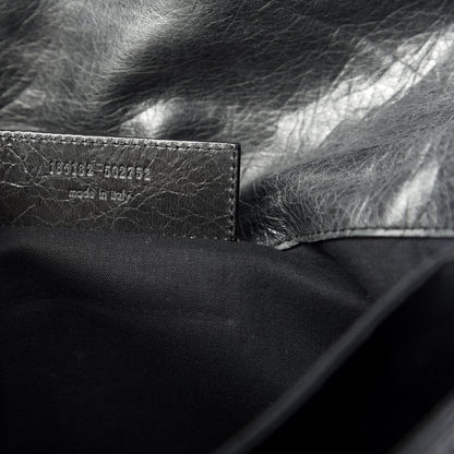 Balenciaga Agneau Giant 21 Gold Hardware Envelope Clutch Black 9 of 10