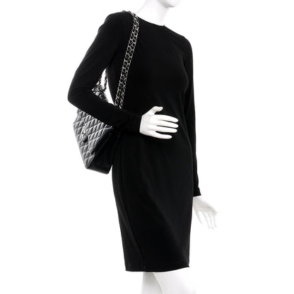 Chanel Lambskin Quilted Jumbo Double Flap Black 3 of 10