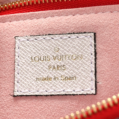Louis Vuitton Monogram Giant Double Zip Pochette Rouge 7 of 9