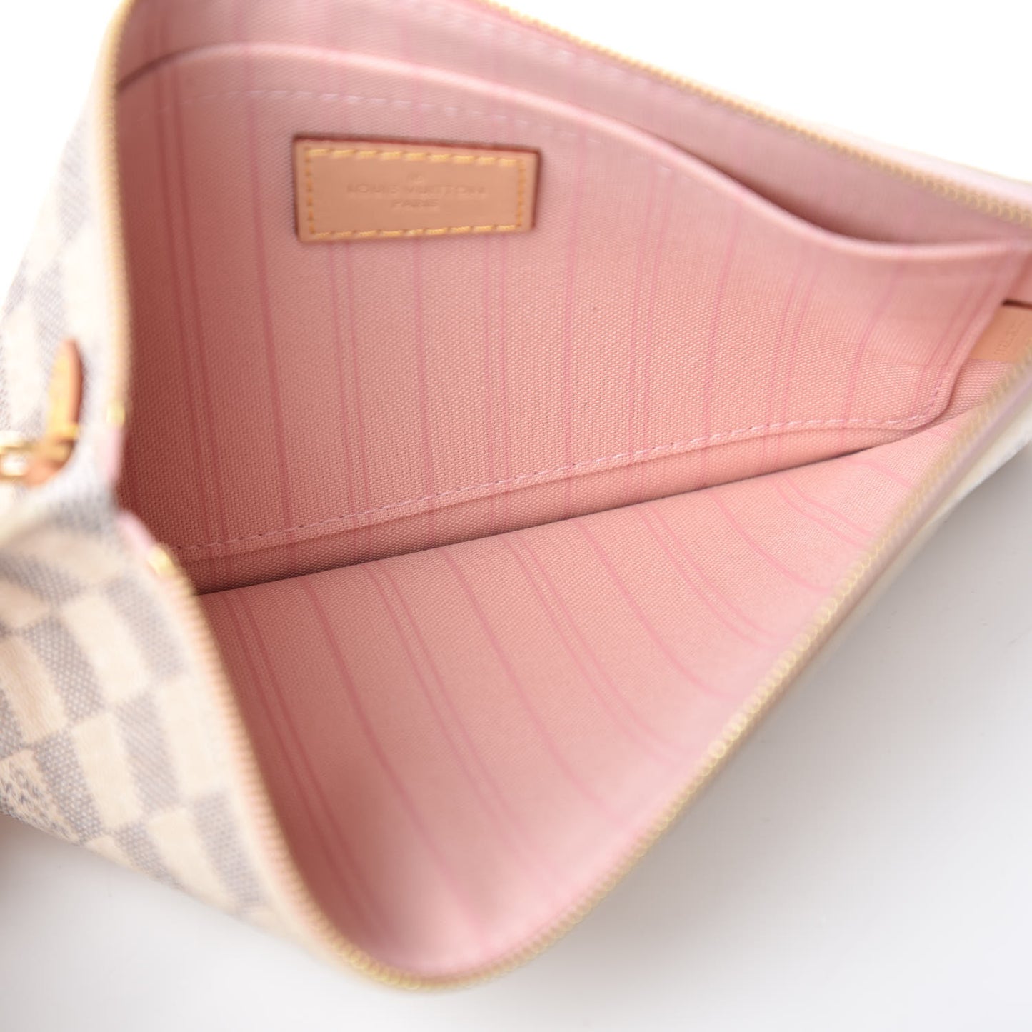 Damier Azur Neo Neverfull MM Rose Ballerine