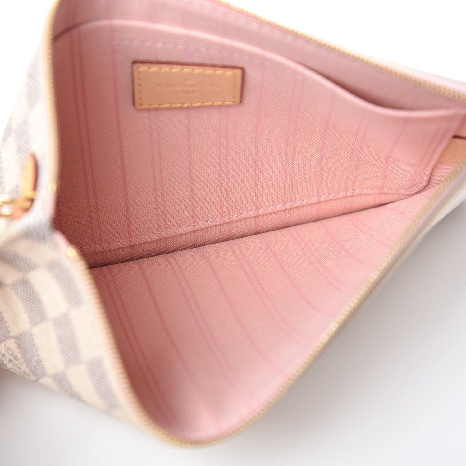Louis Vuitton Damier Azur Neo Neverfull MM Rose Ballerine 10 of 12
