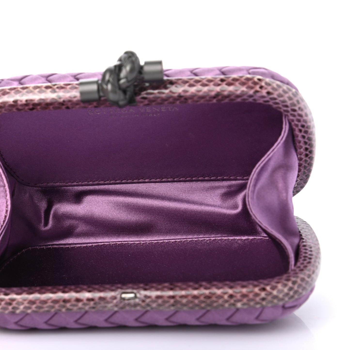 Satin Intreccio Impero Ayers Knot Clutch