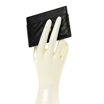 Gucci Calfskin Matelasse GG Marmont Card Holder Black 2 of 6