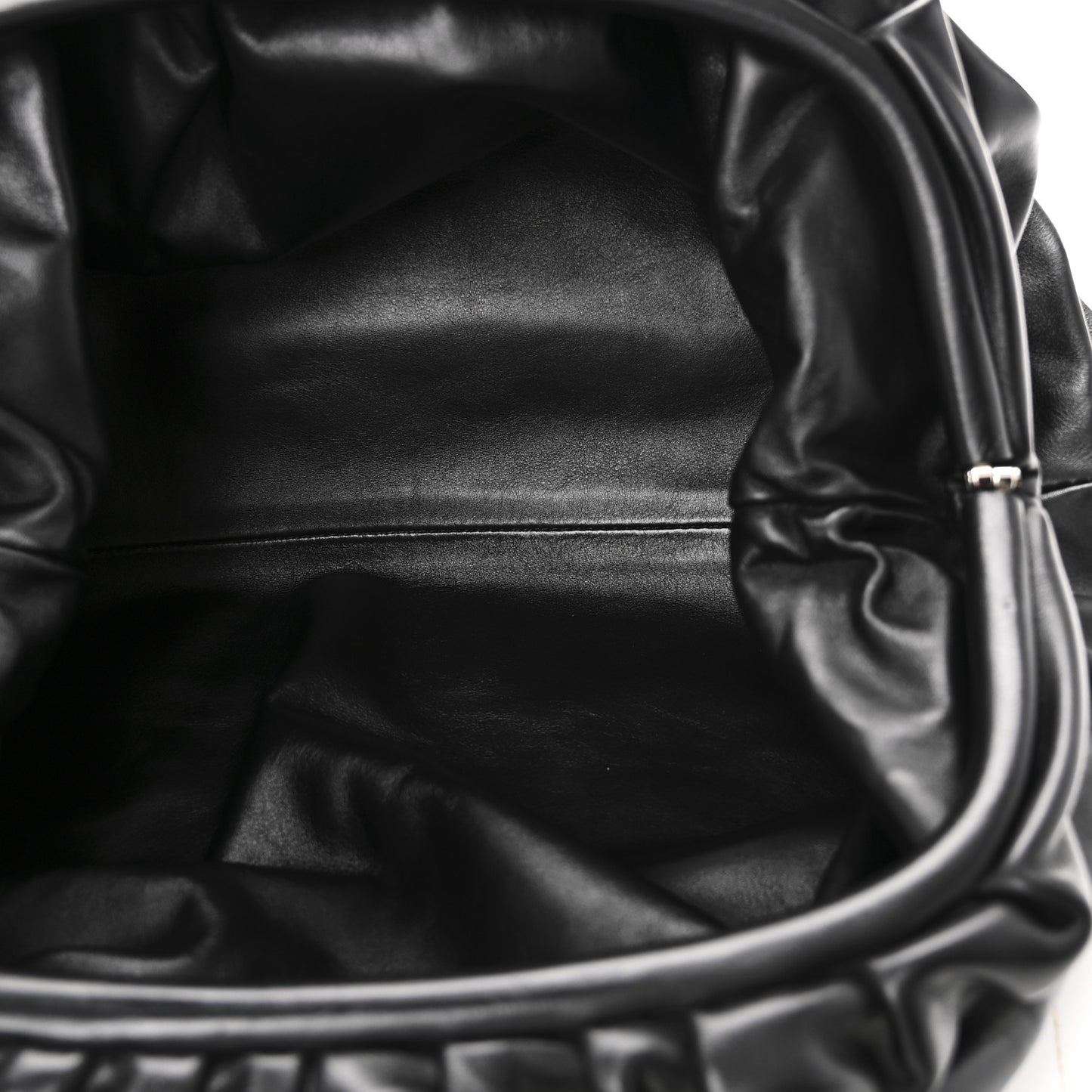 Smooth Butter Calf The Pouch Oversized Clutch Black