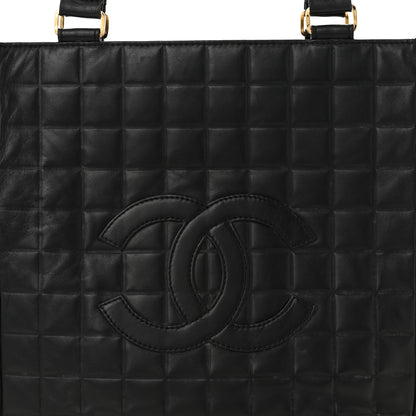 Chanel Lambskin Quilted Chocolate Bar Tote Black 8 of 10
