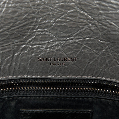 Saint Laurent Crinkled Calfskin Matelasse Monogram Medium Niki Chain Satchel Storm 6 of 12