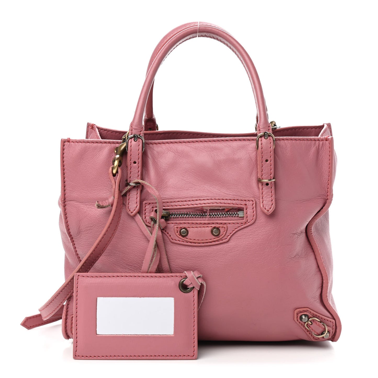 Calfskin Papier Mini A4 Tote Pink
