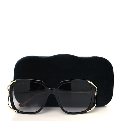 Gucci Acetate Butterfly Sunglasses GG0647S Black White 8 of 8