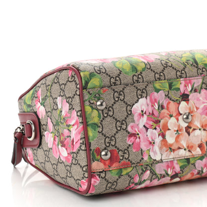 Gucci GG Supreme Monogram Blooms Small Boston Beige Multicolor Dry Rose 9 of 10