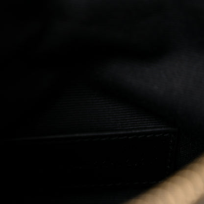 Saint Laurent Grain De Poudre Chevron Monogram Bill Pouch Black 7 of 11