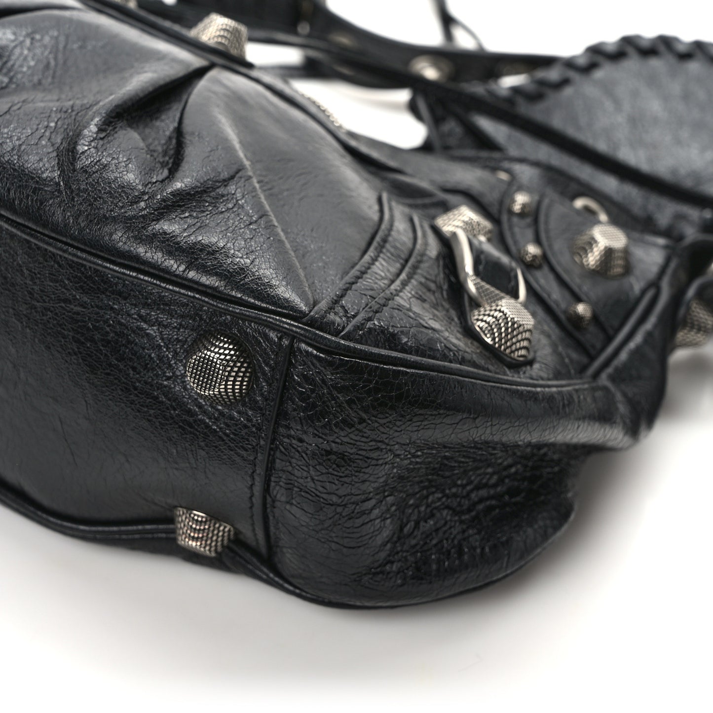 Agneau Arena Small Le Cagole Shoulder Bag Black
