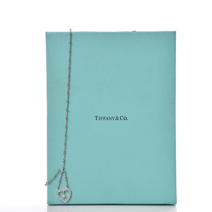 Tiffany Platinum Diamond Pearl Heart Necklace 7 of 7