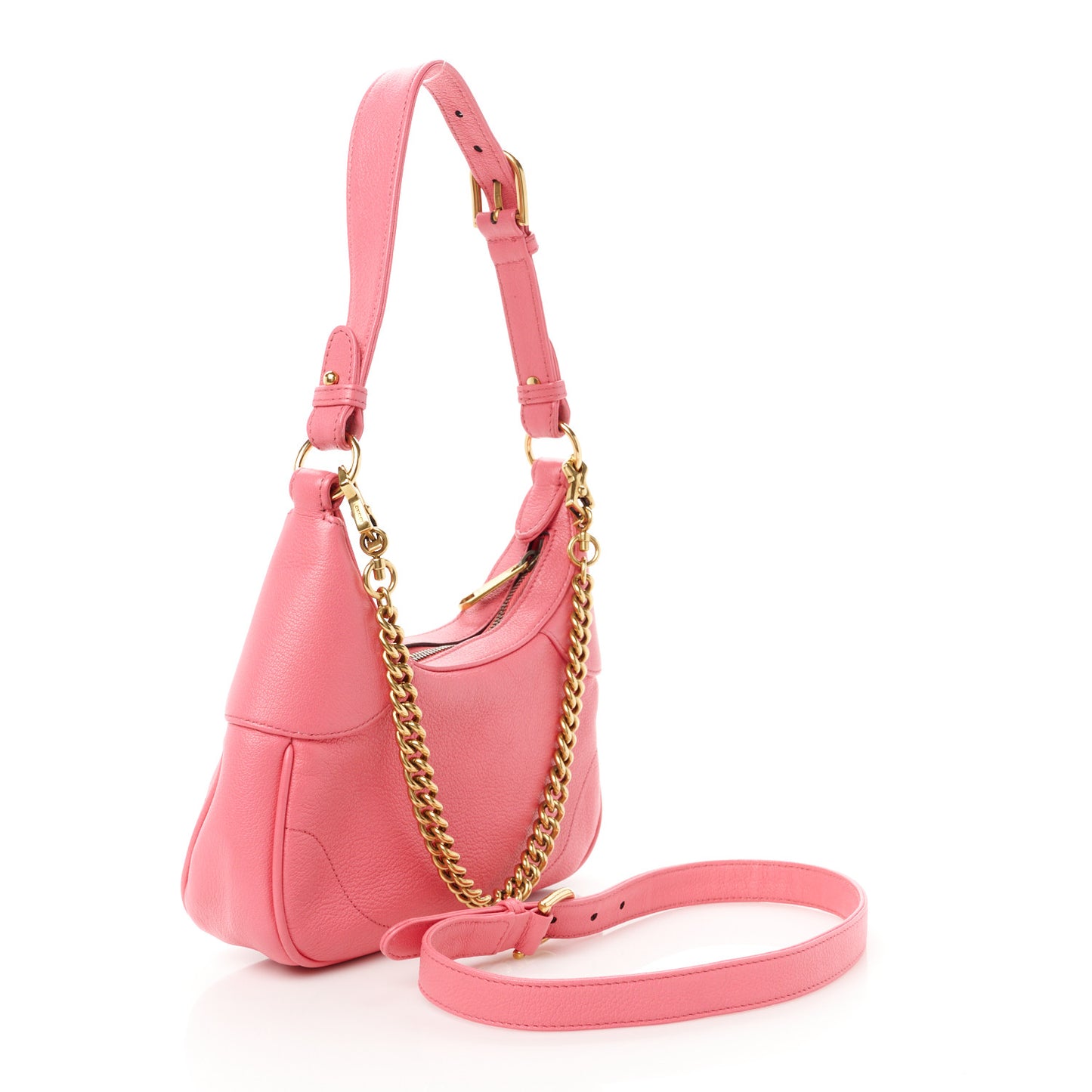 Goatskin Small Aphrodite Shoulder Bag Rhodamine Pink