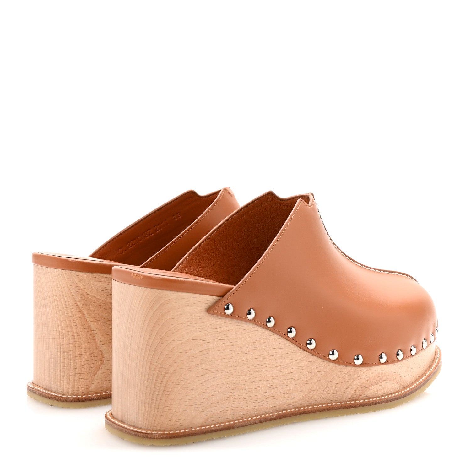 Hermes Calfskin Beechwood Earth Mules 39 Marron Glaise 5 of 10