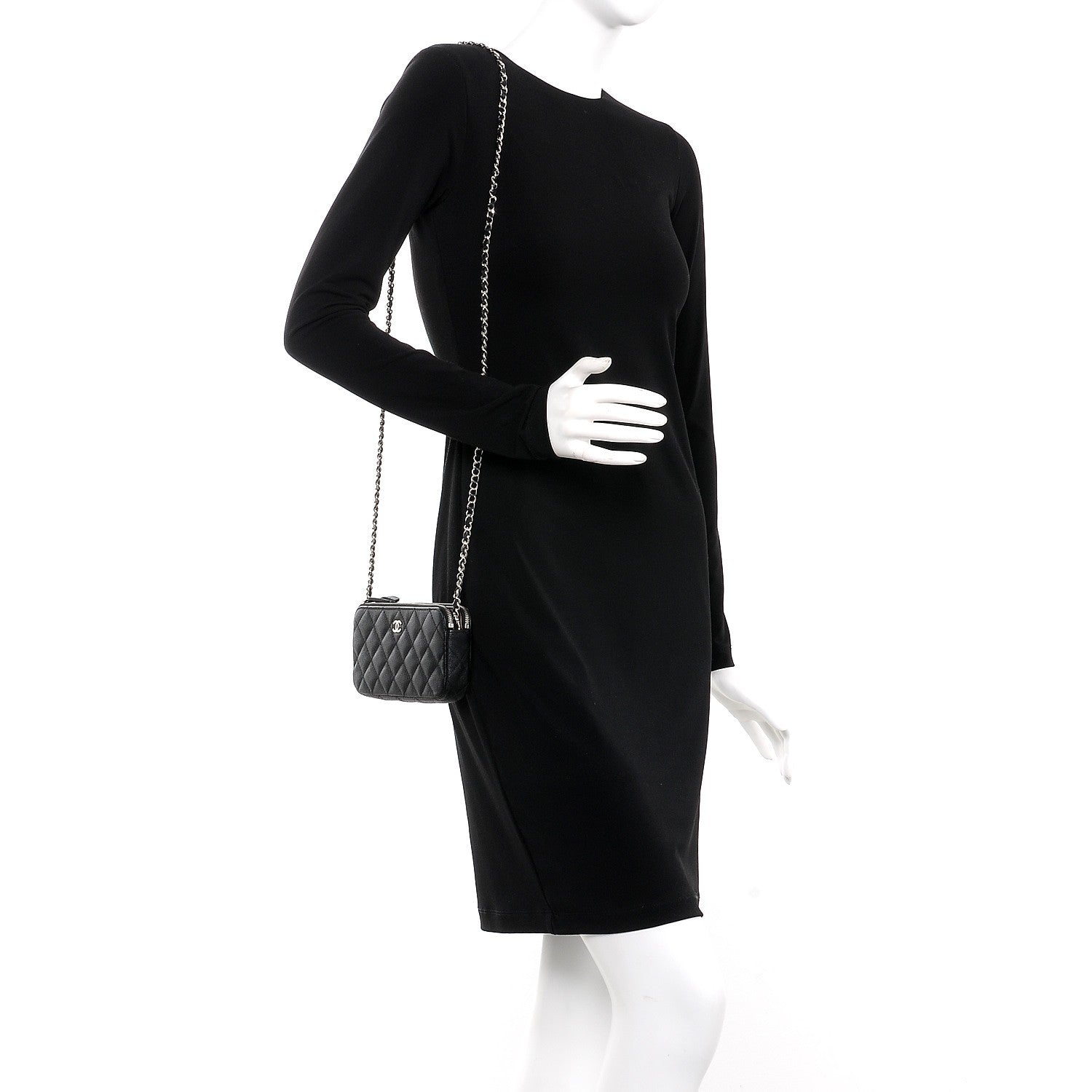 Chanel Caviar Quilted Small Clutch With Chain Black 2 of 9
