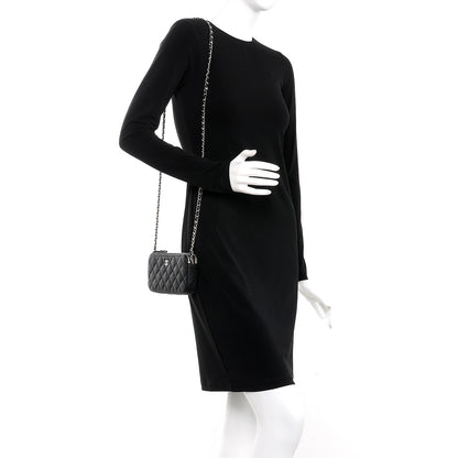 Chanel Caviar Quilted Small Clutch With Chain Black 2 of 9