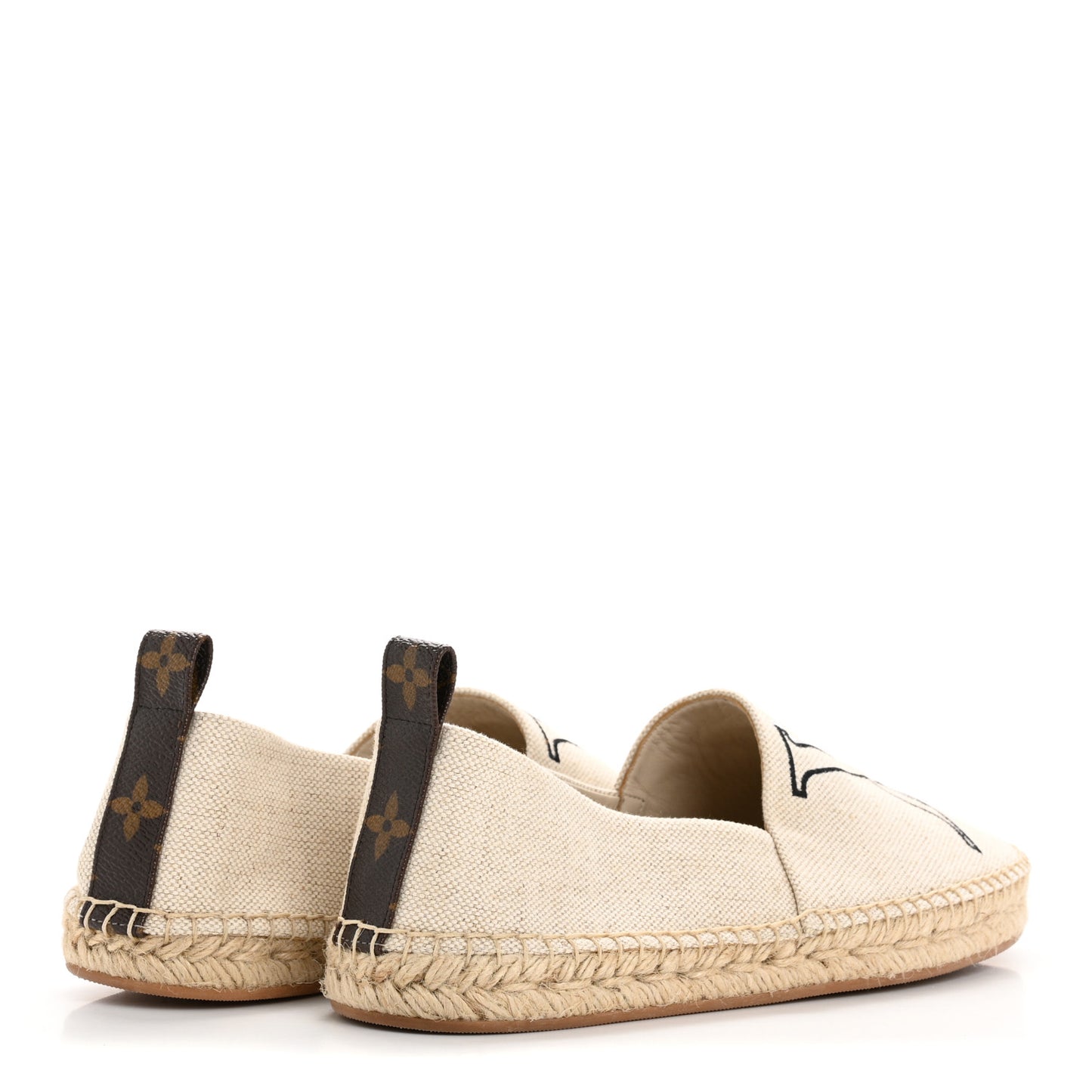 Canvas Seashore Espadrille Flats 39 Ecru