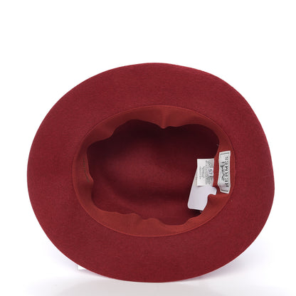 Hermes Feutre Chapeau Hat 57 Rouge Profond 3 of 6