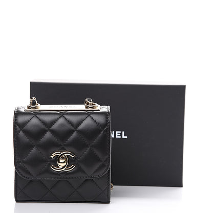 Chanel Lambskin Quilted Mini Trendy CC Chain Wallet Black 9 of 9