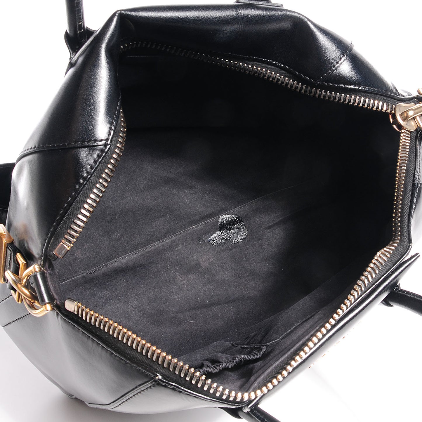 Shiny Lord Calfskin Medium Antigona Black