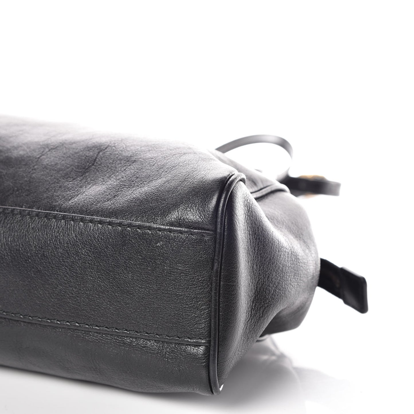 Calfskin Medium Re(Belle) Top Handle Bag Black