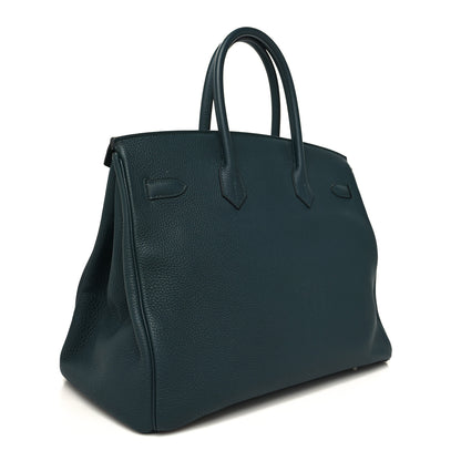 Hermes Togo Swift Officier Birkin 35 Vert Cypress Bleu Zellige 3 of 15