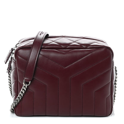 Saint Laurent Calfskin Y Quilted Monogram Small Loulou Bowling Bag Rouge Legion 1 of 9