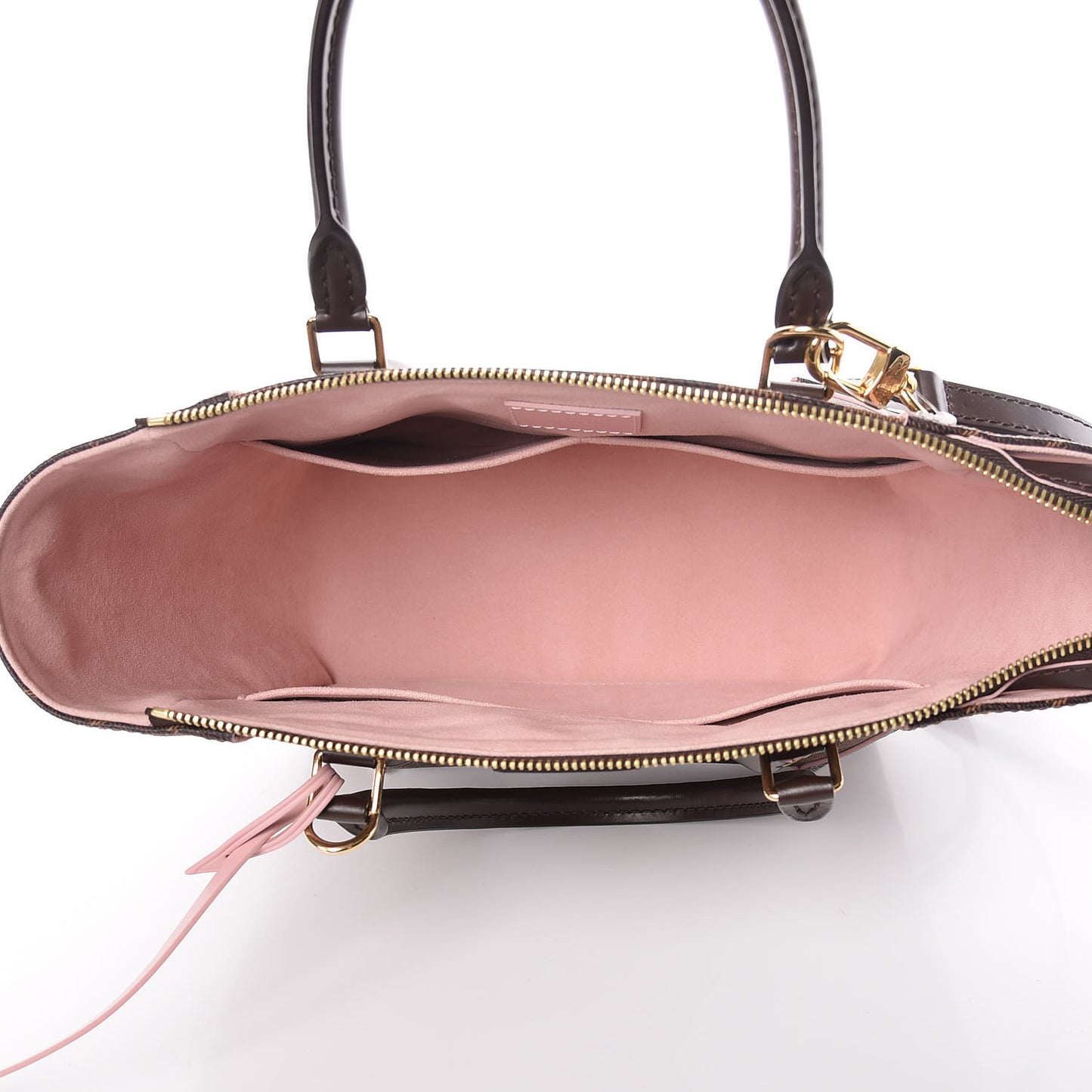 Damier Ebene Caissa Tote PM Rose Ballerine