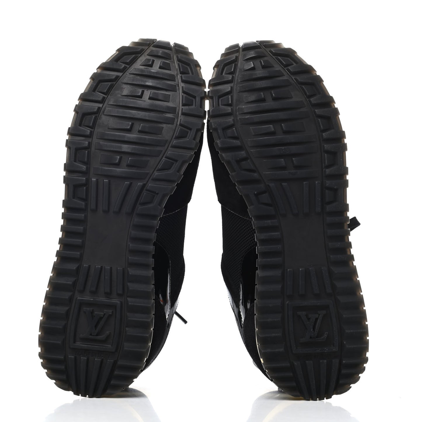 Suede Monogram Run Away Sneakers 38 Black