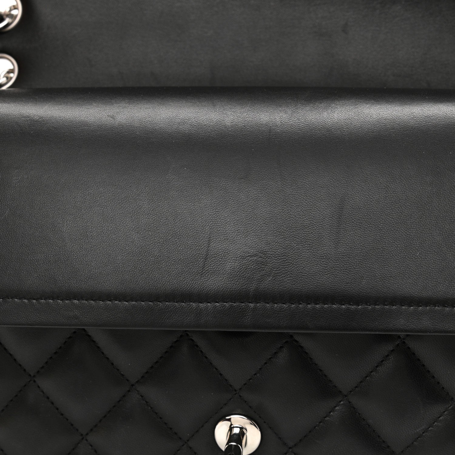 Chanel Lambskin Quilted Jumbo Double Flap Black 6 of 15
