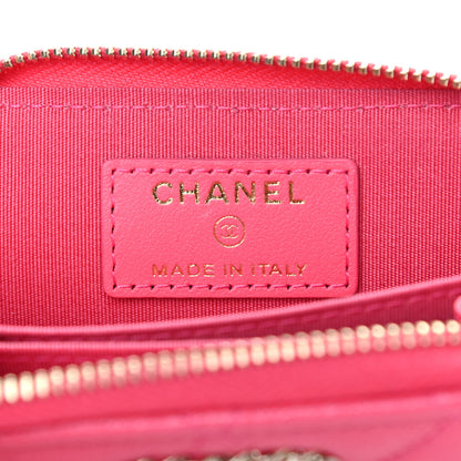 Chanel Caviar Quilted French New Wave Zip Coin Purse Pink 6 of 7