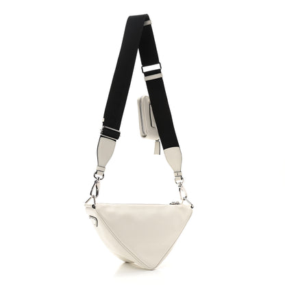 Prada Grace Lux Triangle Shoulder Bag White 4 of 11