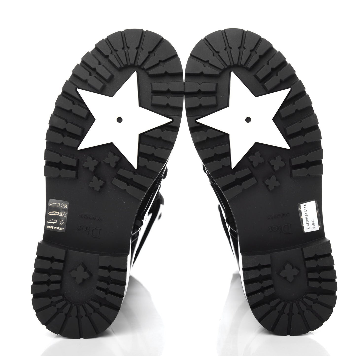 Shiny Rubber Diorcamp Low Boots 35 Black