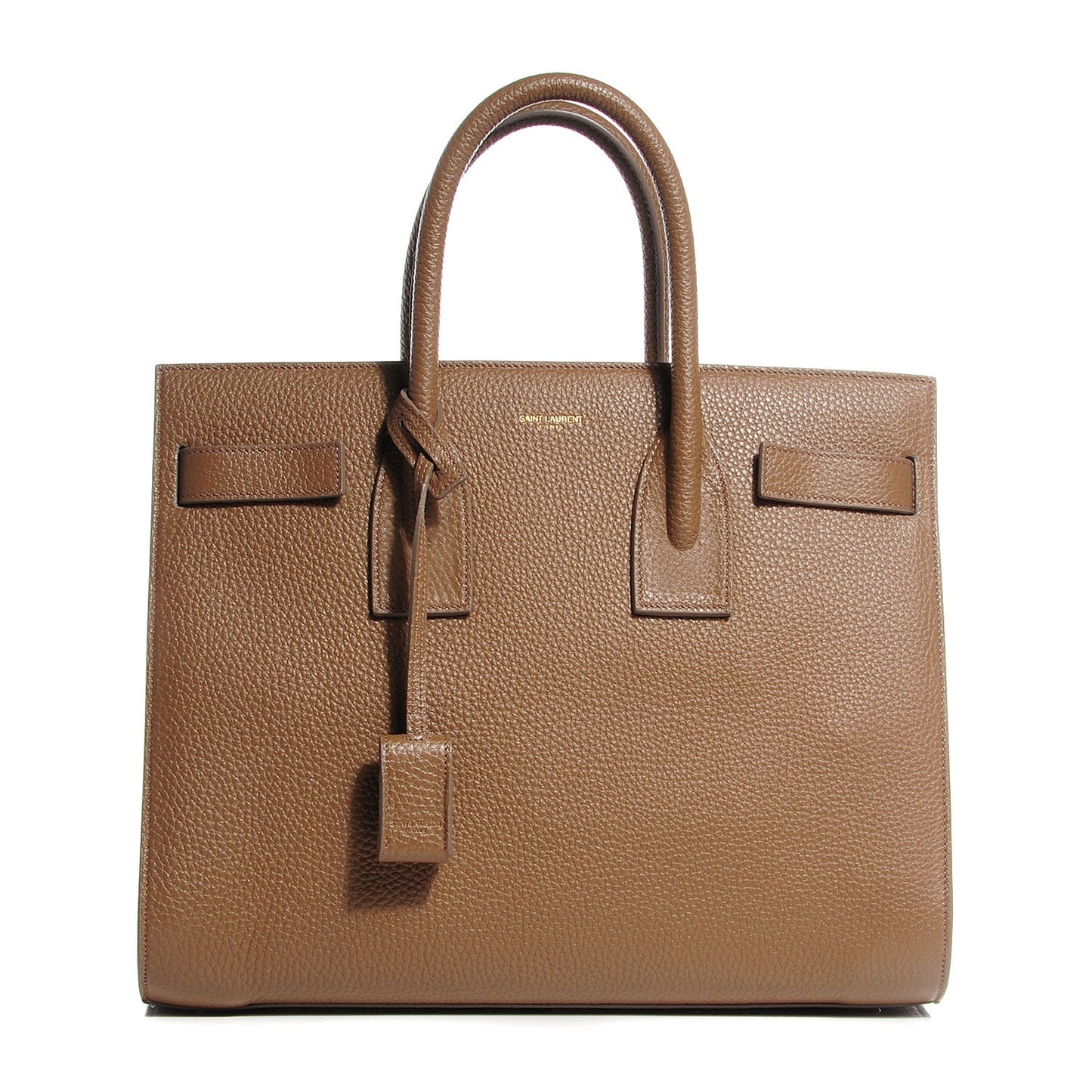 Grained Calfskin Small Sac De Jour Dark Beige
