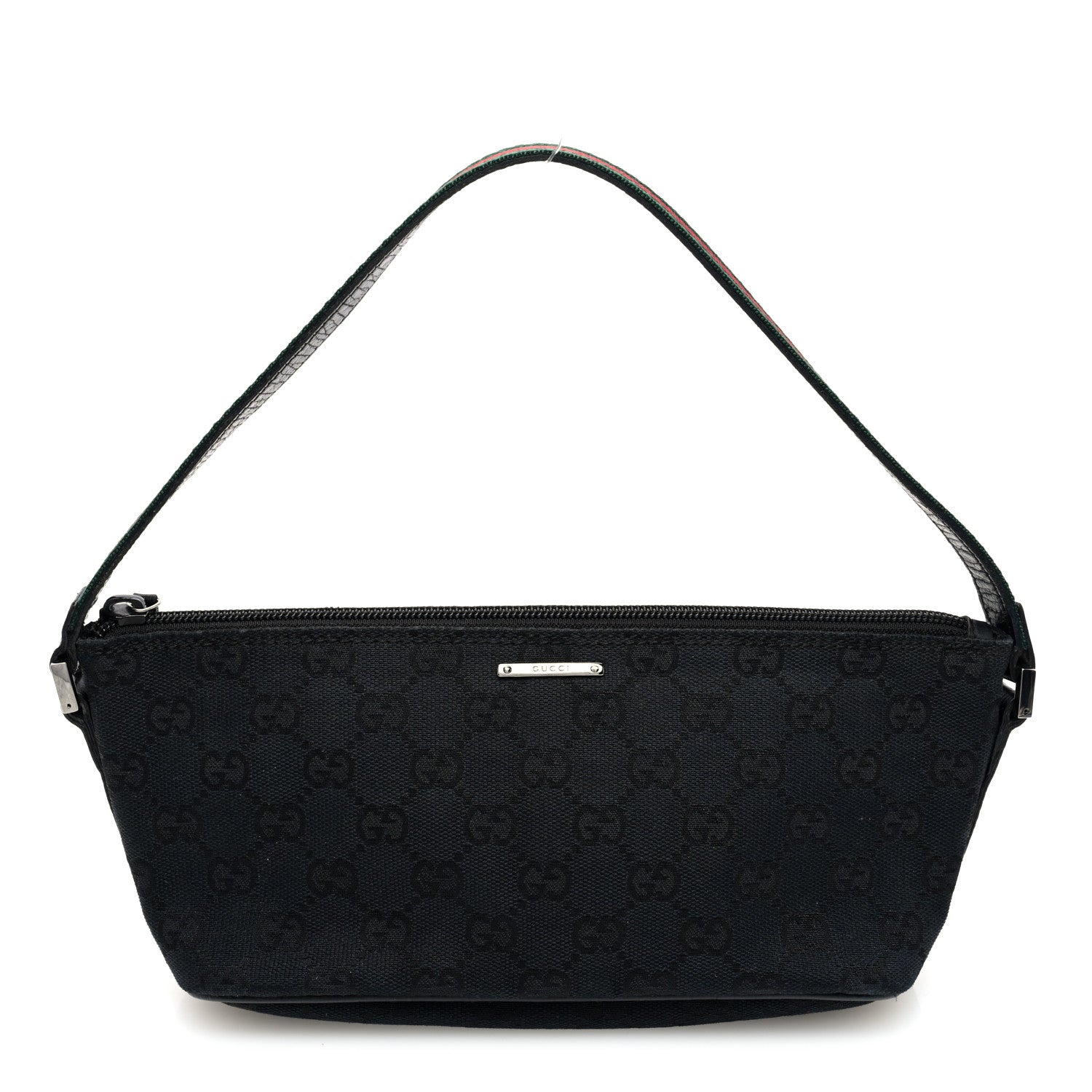 Gucci Monogram Web Boat Pochette Black 1 of 10