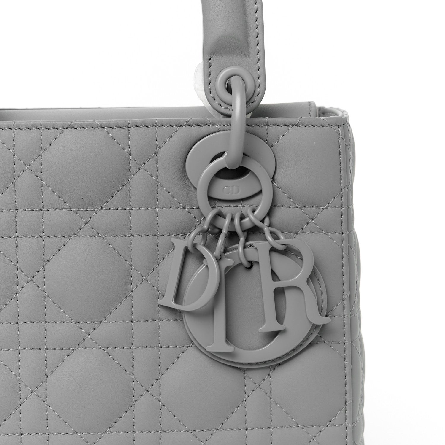 Christian Dior Ultra Matte Calfskin Cannage Small My ABCDior Lady Dior Gray 8 of 10