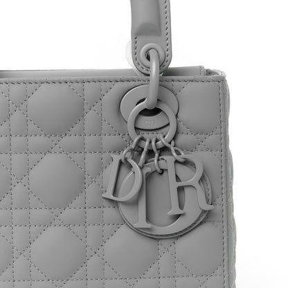 Christian Dior Ultra Matte Calfskin Cannage Small My ABCDior Lady Dior Gray 8 of 10