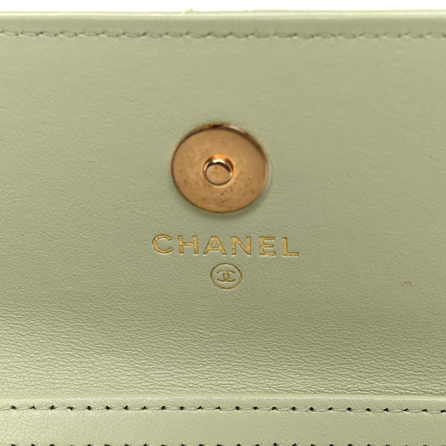 Chanel Lambskin Quilted 19 Clutch With Chain Light Green 6 of 13