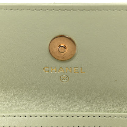 Chanel Lambskin Quilted 19 Clutch With Chain Light Green 6 of 13