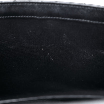 Saint Laurent Grain De Poudre Textured Mixed Matelasse Triquilt Medium Monogram Satchel Black 12 of 14