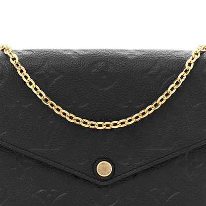 Louis Vuitton Empreinte Pochette Felicie Chain Wallet Black 9 of 13