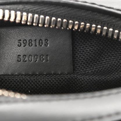 Gucci GG Supreme Monogram Appia Calfskin Web Small Camera Messenger Bag Black Grey 7 of 10