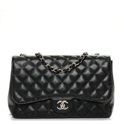 Chanel Caviar Quilted Jumbo Single Flap Black 1 of 7